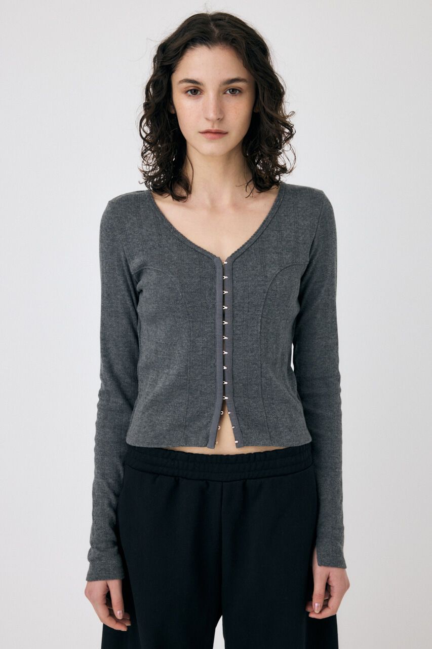 MOUSSY「LAYERED 2WAY カーディガン」|Tシャツ・カットソー|