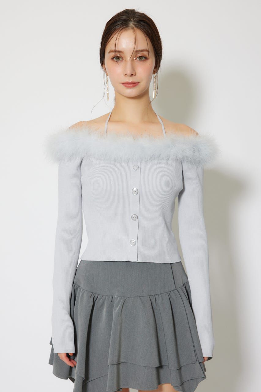 rienda「many wayフェザーオフショルニットトップス」|ニット・セーター|