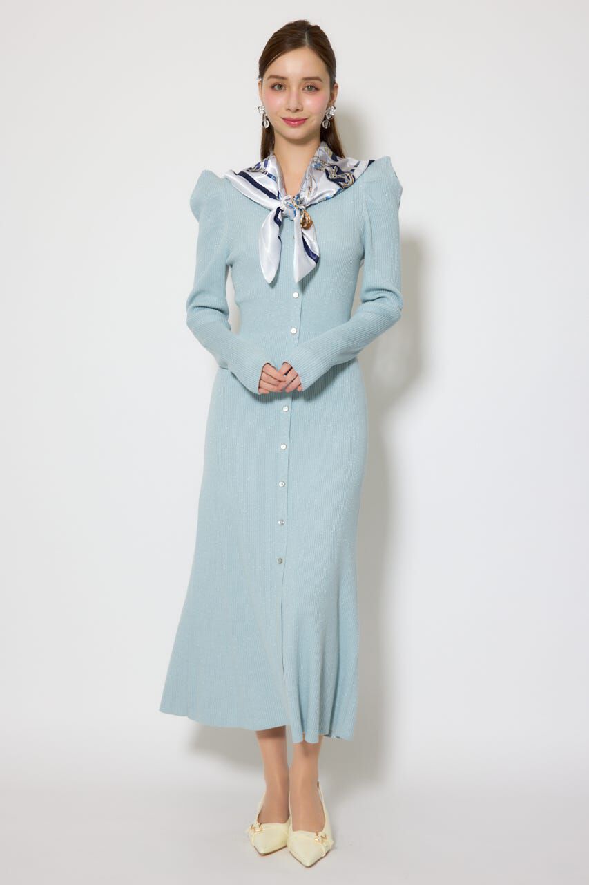 rienda「スカーフ付きマーメイドニットワンピース」|ワンピース|