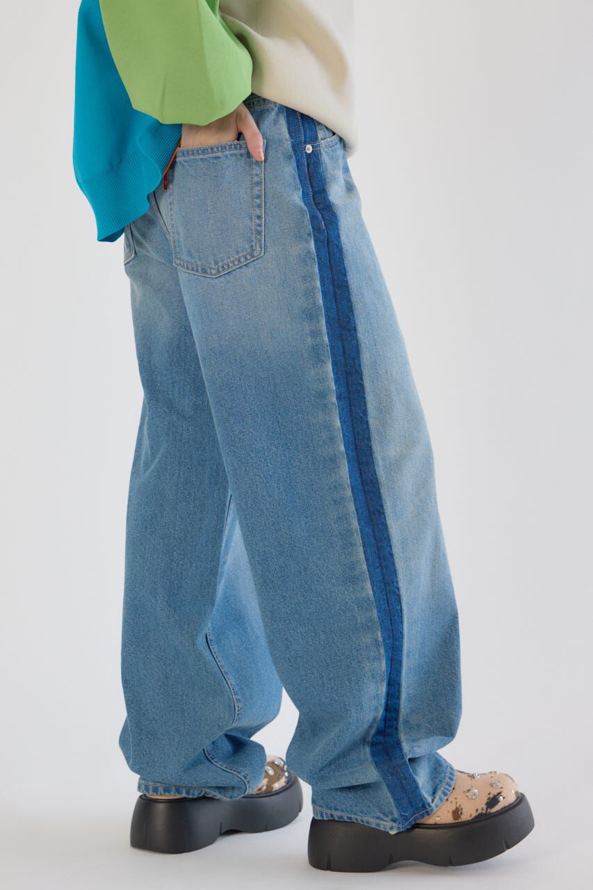 RODEO CROWNS「ワイド ルーズデニム」|デニム|L/BLU1