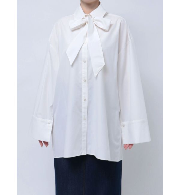 LAGUNAMOON「【柳橋唯コラボ】ワイドスリーブタイネックシャツ」|シャツ・ブラウス|