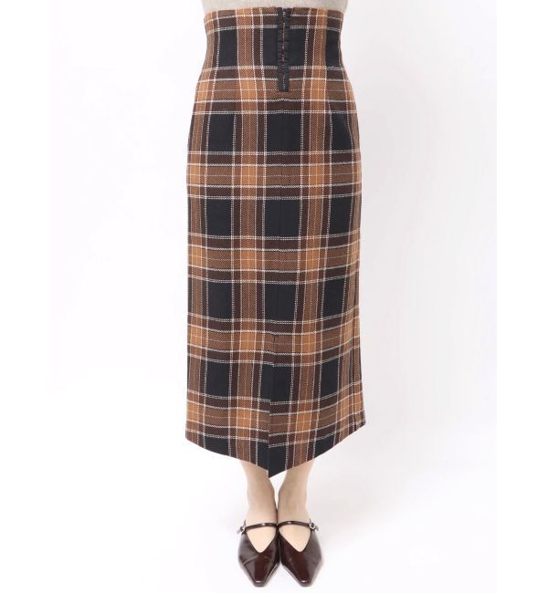 LAGUNAMOON「ロービングチェックナロースカート」|スカート|