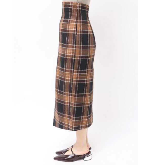 LAGUNAMOON「ロービングチェックナロースカート」|スカート|