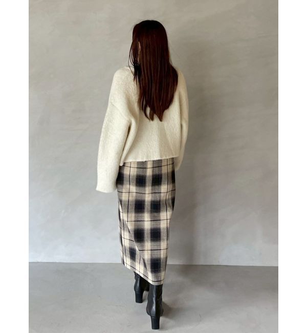 LAGUNAMOON「ロービングチェックナロースカート」|スカート|