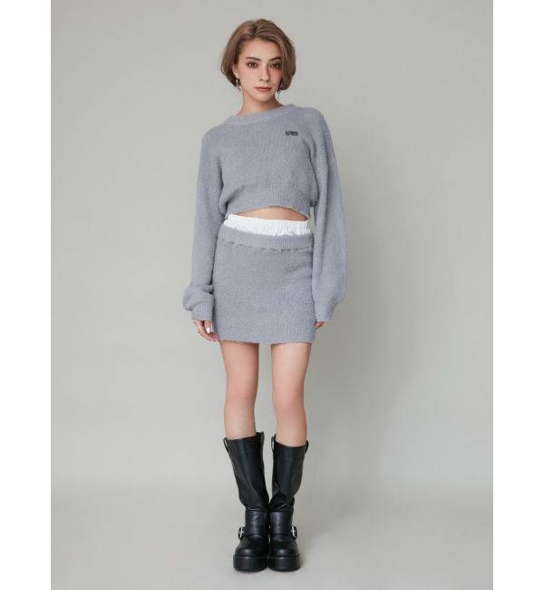 EVRIS「ワンポイントファンシーヤーンニットトップス【セットアップ着用可能】」|ニット・セーター|