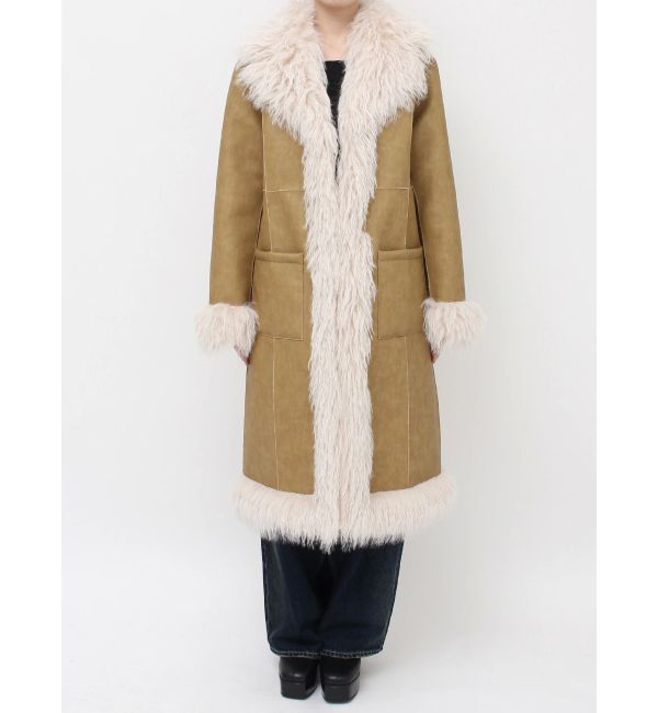 EVRIS「フェイクファームートンロングコート」|その他|