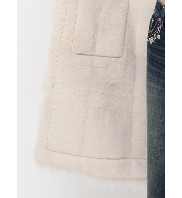 EVRIS「フェイクファームートンロングコート」|その他|