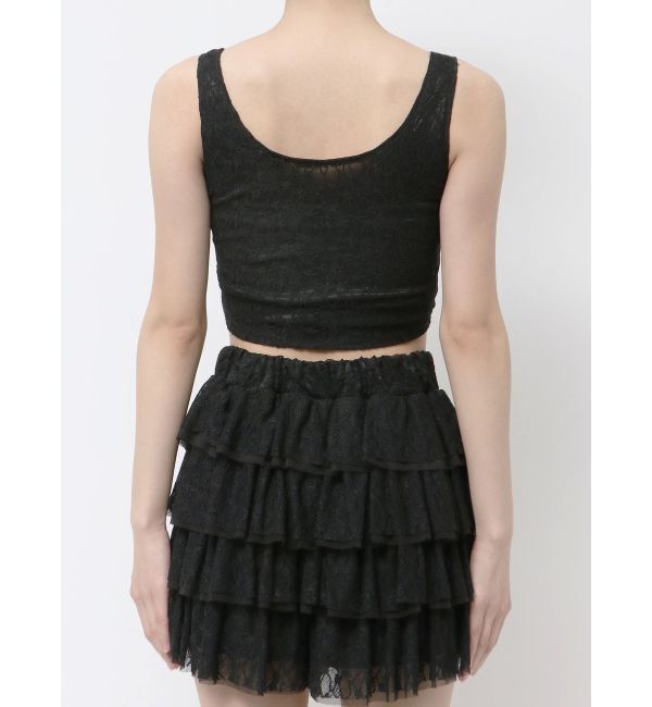 GYDA「Mix material コルセットデザイントップス」|Tシャツ・カットソー|