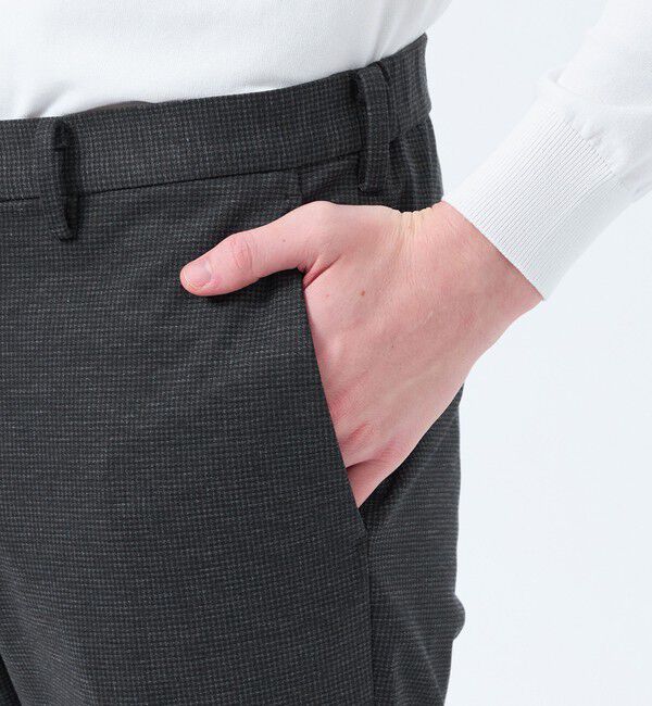 MACKINTOSH PHILOSOPHY「テーラードジャージー パンツ チドリ/バーズアイ」|スラックス|