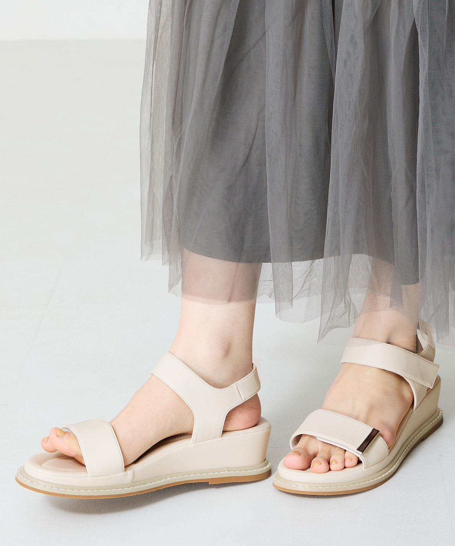 WA Oriental TRaffic「ワンベルトクッションウエッジサンダル/52205 人気 トレンド 売れてる サンダル」|サンダル|