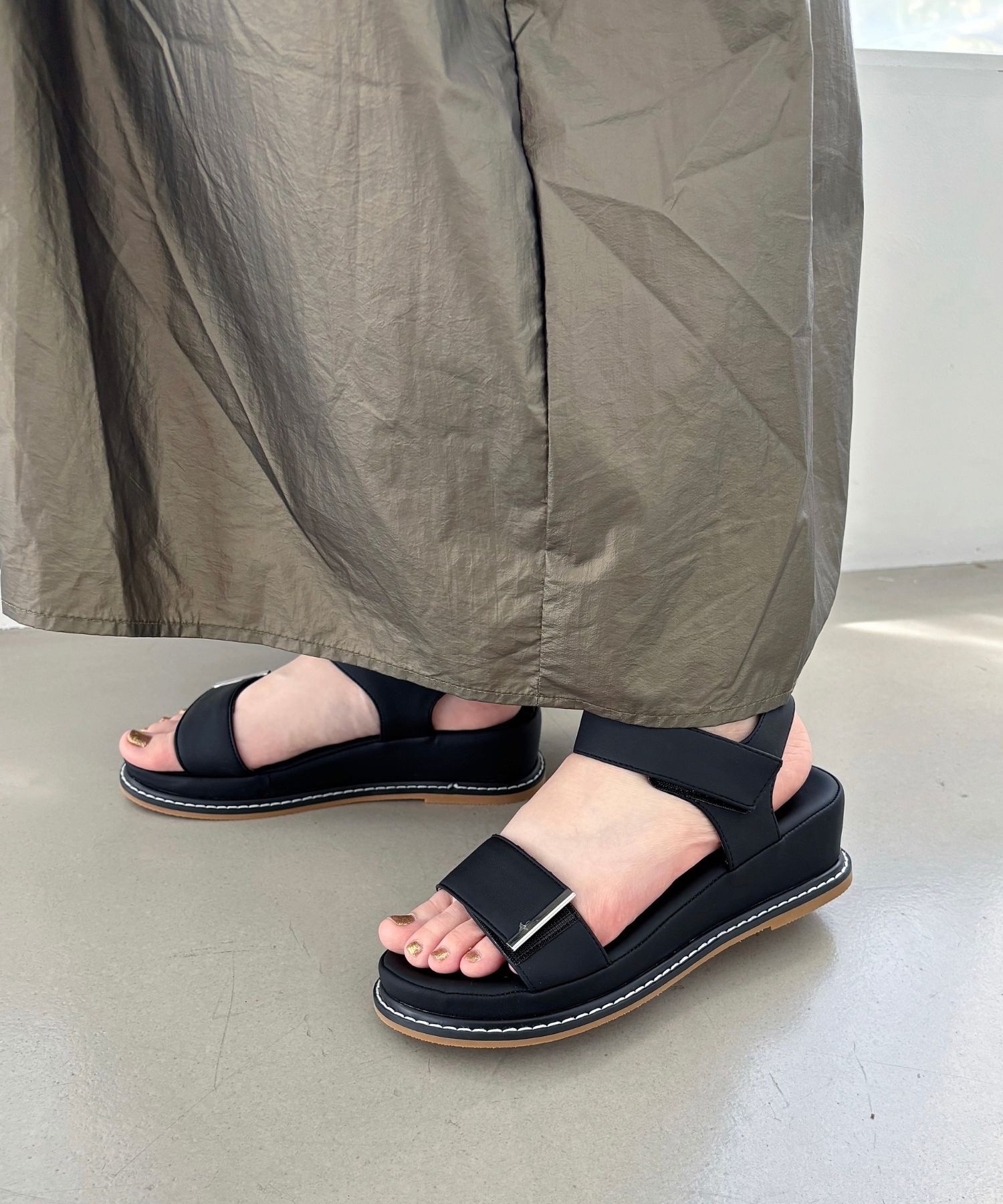 WA Oriental TRaffic「ワンベルトクッションウエッジサンダル/52205 人気 トレンド 売れてる サンダル」|サンダル|