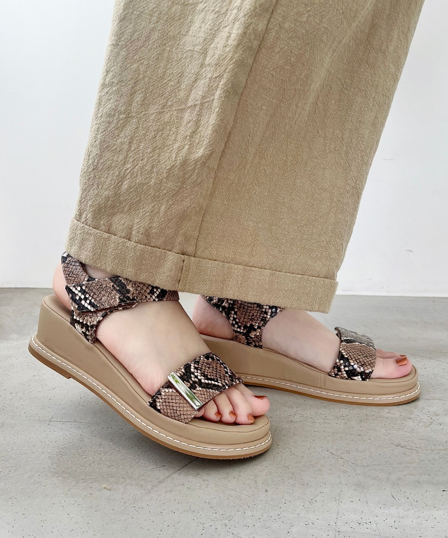 WA Oriental TRaffic「ワンベルトクッションウエッジサンダル/52205 人気 トレンド 売れてる サンダル」|サンダル|