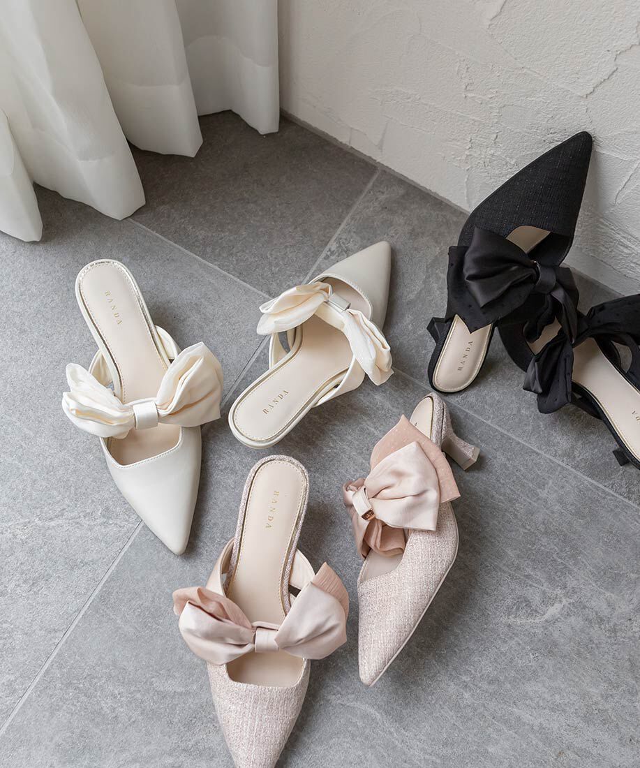  「ビッグリボンミュールパンプス」|パンプス|