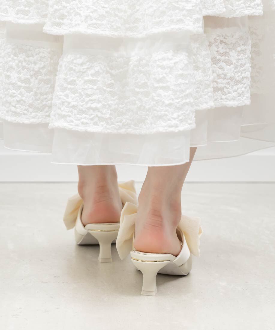  「ビッグリボンミュールパンプス」|パンプス|