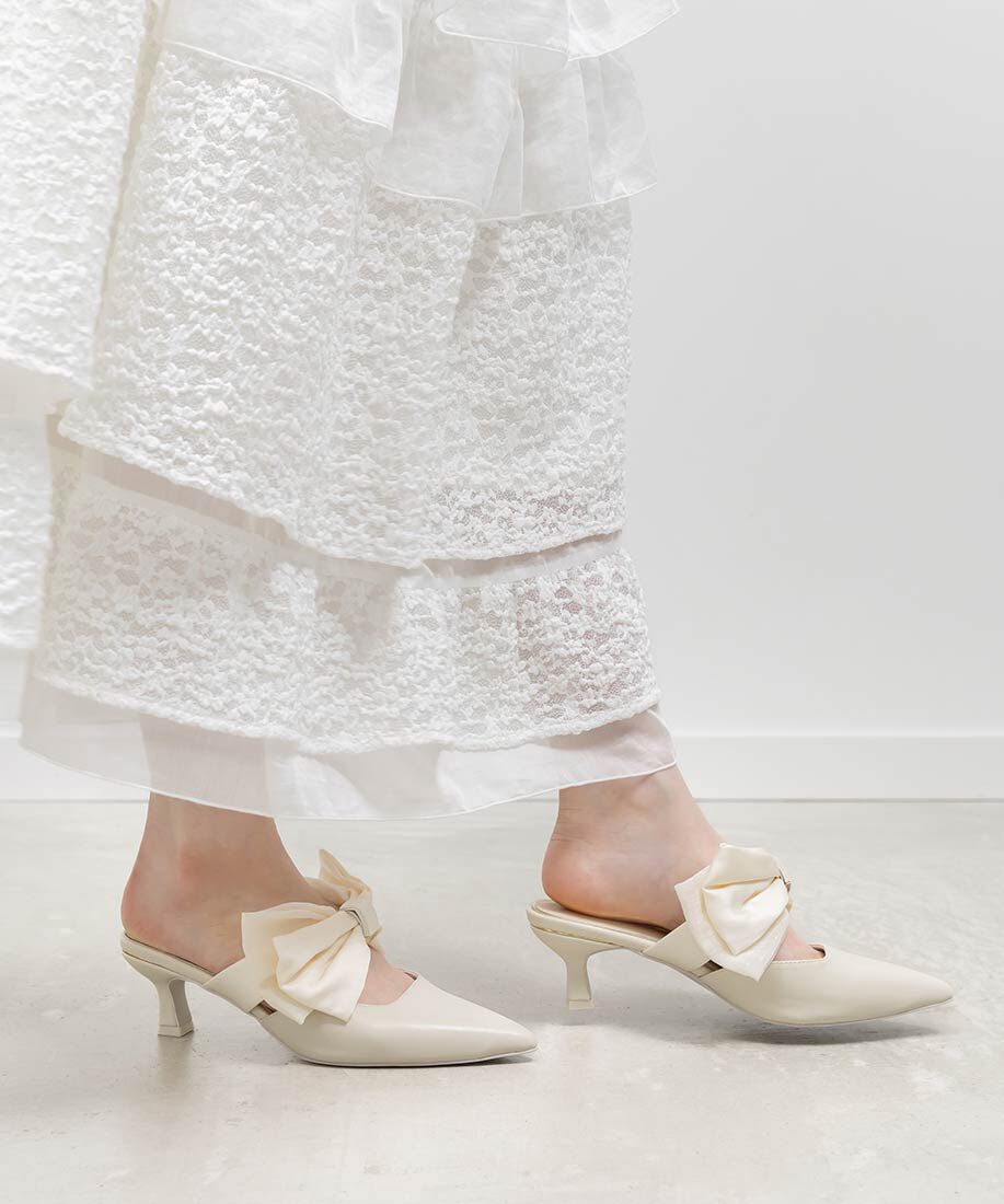  「ビッグリボンミュールパンプス」|パンプス|