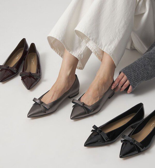 ODETTE E ODILE「【WEB限定】リボンタイ フラット20■&uarr;」|パンプス|
