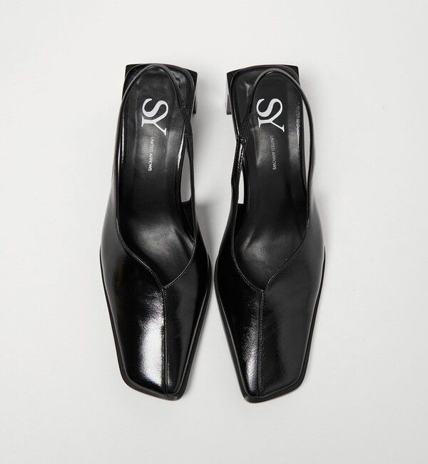 ODETTE E ODILE「＜SY＞ スクエアエッジヒールバックベルト パンプス55&uarr;」|パンプス|