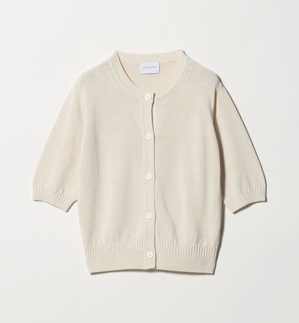 UNITED ARROWS「クルーネック ベーシック カーディガン ‐ウォッシャブル‐」|カーディガン|NATURAL