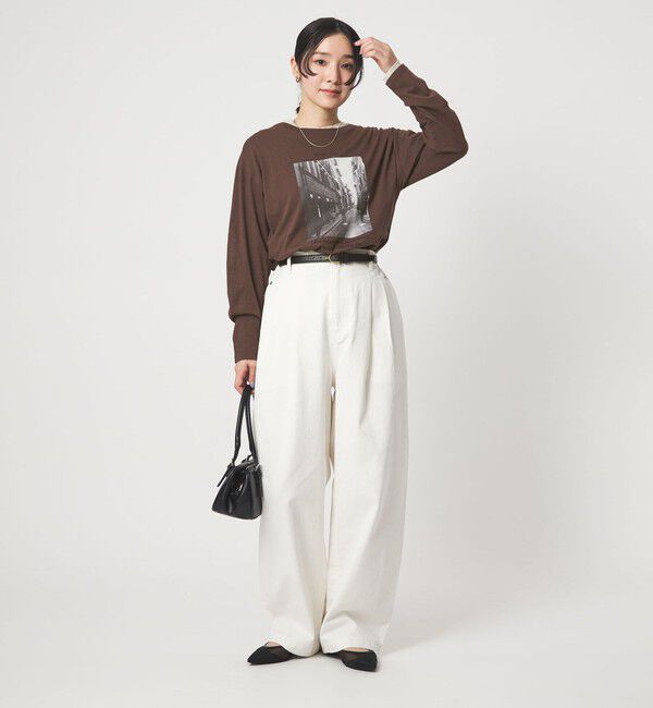 UNITED ARROWS green label relaxing「【WEB限定】＜at ease＞フォトプリント ロングスリーブ Tシャツ」|Tシャツ・カットソー|