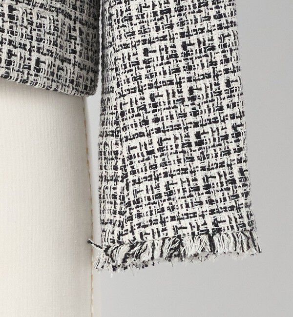 UNITED ARROWS green label relaxing「ツイードライク ノーカラー ジャケット」|ノーカラージャケット|