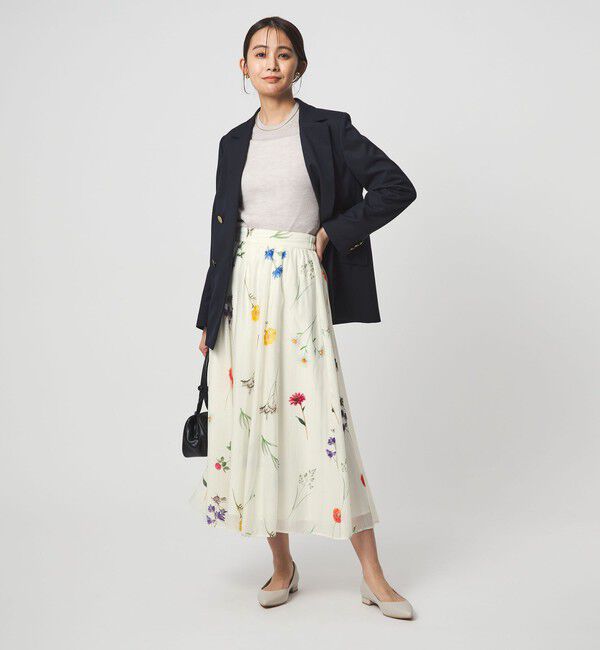 UNITED ARROWS green label relaxing「［size SHORTあり］エアリーギャザー スカート」|フレア|