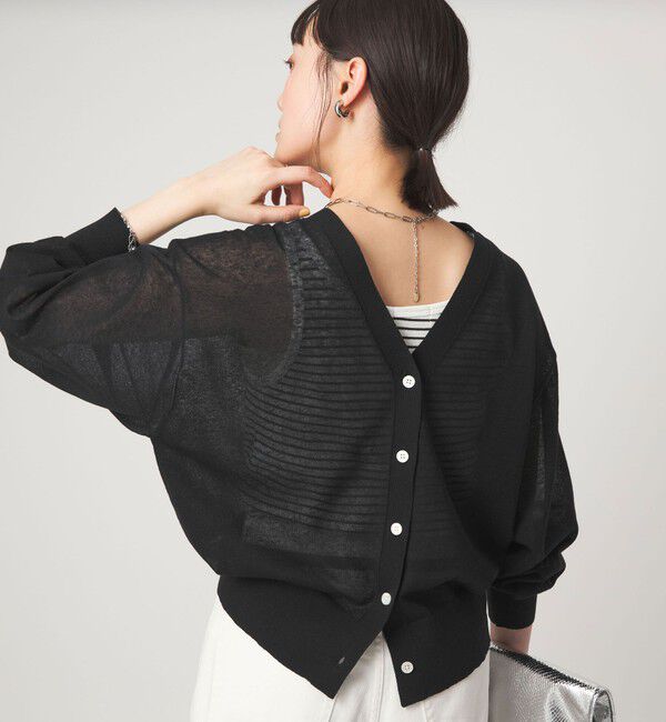 UNITED ARROWS green label relaxing「【結論シリーズ】ビューティーネック2WAYカーデ ウォッシャブル」|カーディガン|