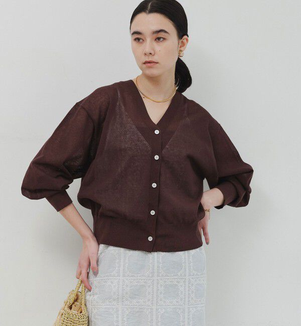 UNITED ARROWS green label relaxing「【結論シリーズ】ビューティーネック2WAYカーデ ウォッシャブル」|カーディガン|