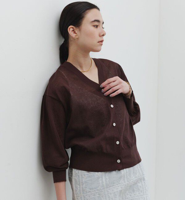 UNITED ARROWS green label relaxing「【結論シリーズ】ビューティーネック2WAYカーデ ウォッシャブル」|カーディガン|