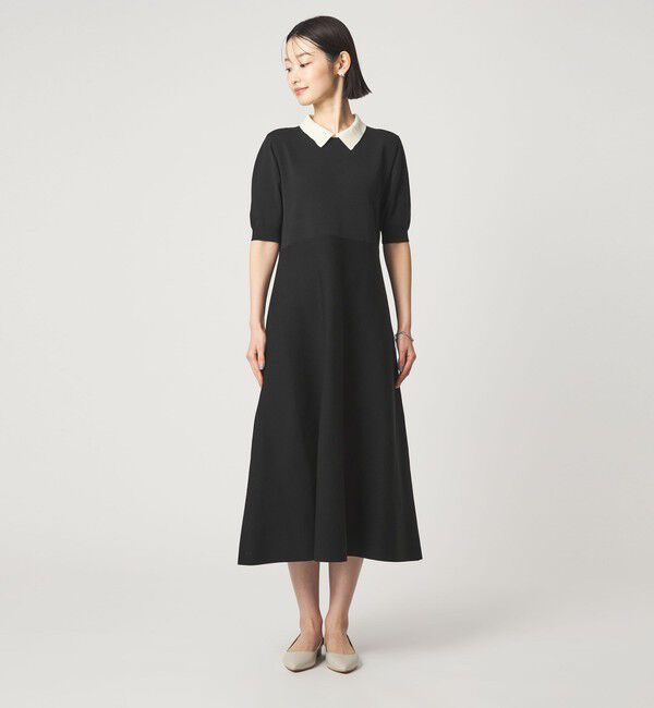 UNITED ARROWS green label relaxing「ハイショク エリツキ ショートスリーブ ニット ワンピース」|ワンピース|