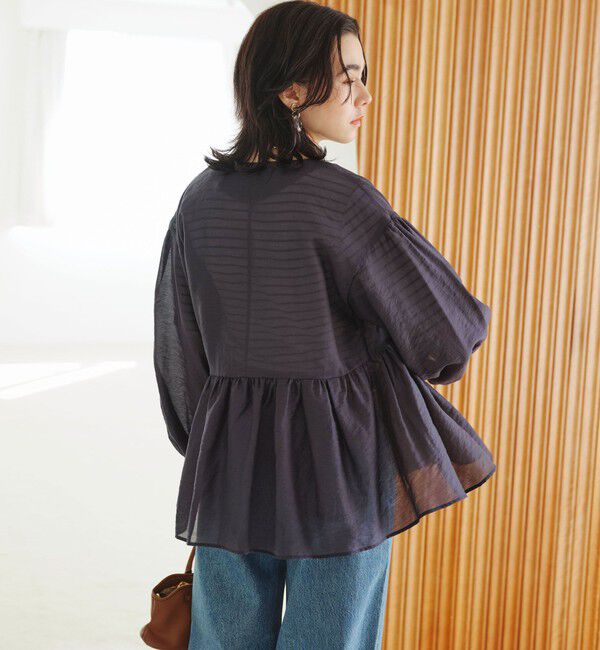 UNITED ARROWS green label relaxing「［size SHORTあり］fleurie(フルリー) シアー ノーカラー ジャケット 接触冷感」|ノーカラージャケット|