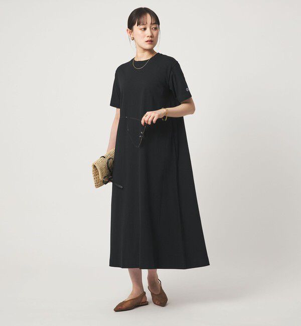 UNITED ARROWS green label relaxing「【別注】＜Champion＞ショートスリーブ フレア Tシャツ ワンピース」|ワンピース|