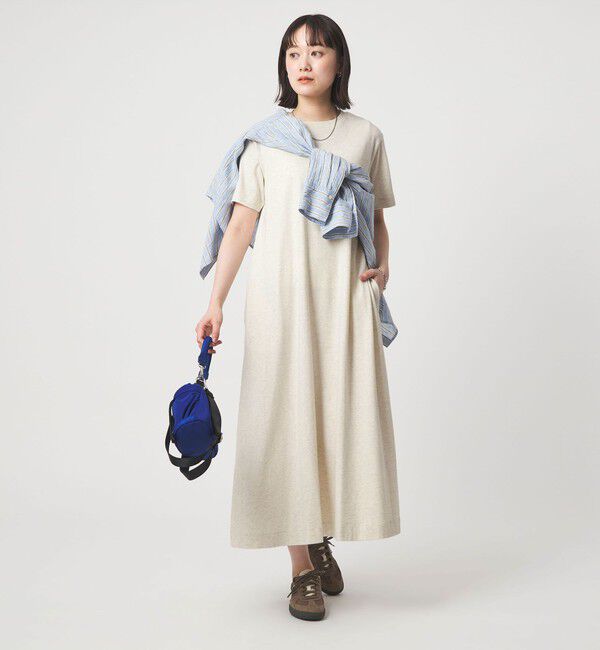 UNITED ARROWS green label relaxing「【別注】＜Champion＞ショートスリーブ フレア Tシャツ ワンピース」|ワンピース|NATURAL