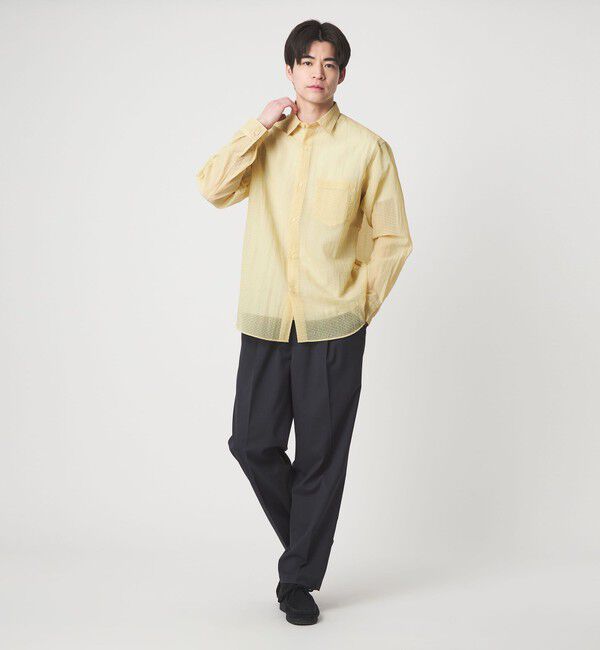 UNITED ARROWS green label relaxing「ナイロン シアー リップストップ 長袖 ジャストルーズ シャツ」|シャツ・ブラウス|