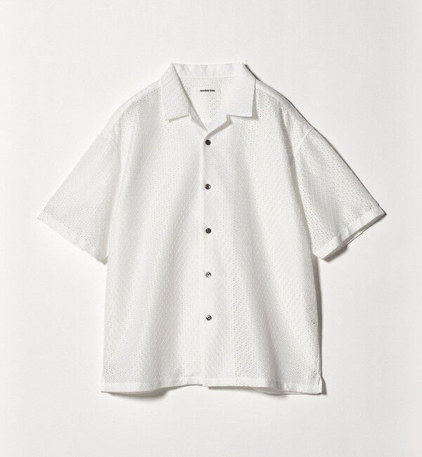 MONKEY TIME「アイレットラッセル オープンカラー シャツ」|シャツ・ブラウス|WHITE