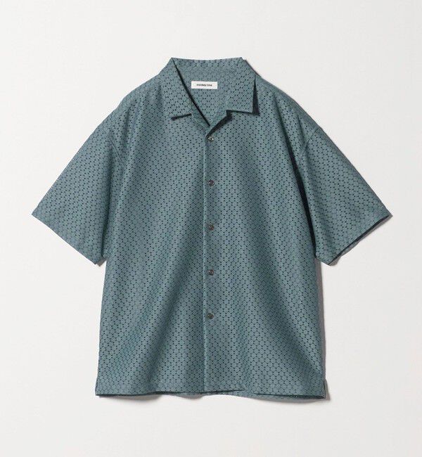 MONKEY TIME「アイレットラッセル オープンカラー シャツ」|シャツ・ブラウス|TURQUOISE