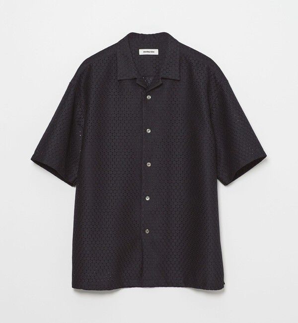 MONKEY TIME「アイレットラッセル オープンカラー シャツ」|シャツ・ブラウス|NAVY