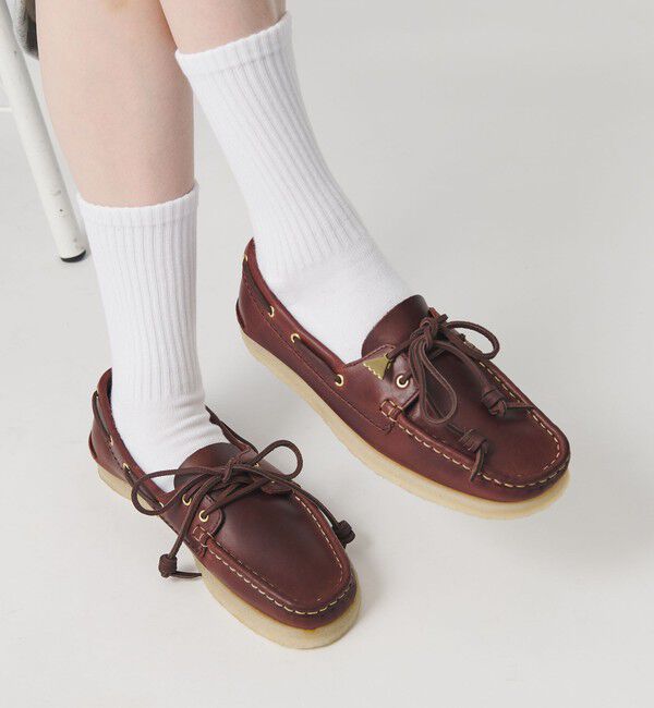 BEAUTY&YOUTH UNITED ARROWS「＜Clarks Originals＞Godney Boat シューズ/ダークブラウン」|デッキシューズ|DK.BROWN