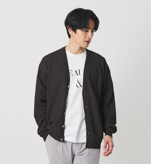 BEAUTY&YOUTH UNITED ARROWS「エアミラノ Vネック カーディガン ウォッシャブル 抗菌 防臭機能付き」|カーディガン|DK.GRAY