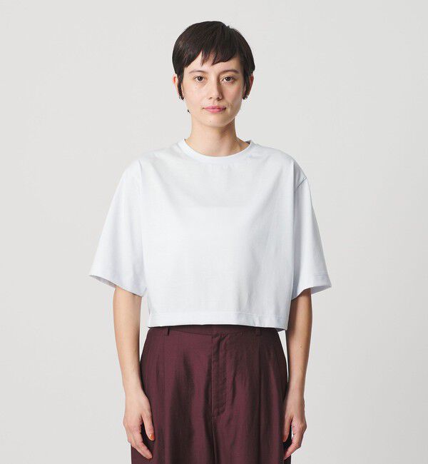 BEAUTY&YOUTH UNITED ARROWS「コットンポリエステル クロップド Tシャツ」|Tシャツ・カットソー|