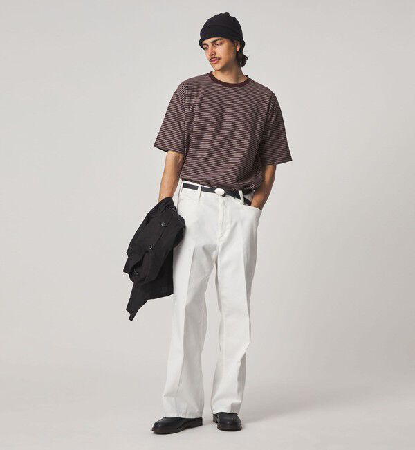 STEVEN ALAN「＜Steven Alan＞ オーガニックコットン ボーダー ショートスリーブ Tシャツ」|Tシャツ・カットソー|