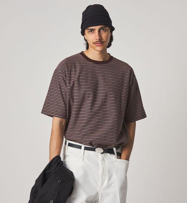 STEVEN ALAN「＜Steven Alan＞ オーガニックコットン ボーダー ショートスリーブ Tシャツ」|Tシャツ・カットソー|