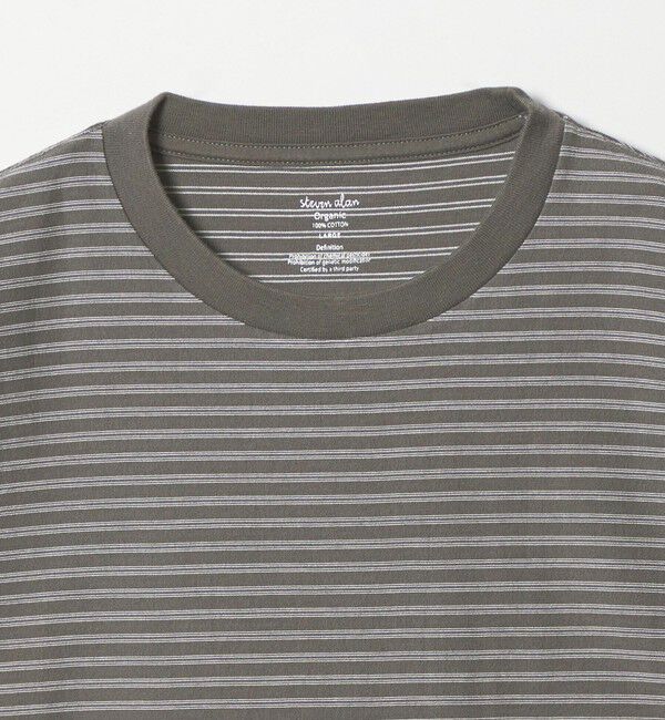 STEVEN ALAN「＜Steven Alan＞ オーガニックコットン ボーダー ショートスリーブ Tシャツ」|Tシャツ・カットソー|