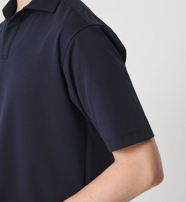 BEAUTY&YOUTH UNITED ARROWS「【WEB限定 WARDROBE SMART】クール ハイゲージ モクロディ スキッパー ポロシャツ【抗菌防臭・接触冷感】」|ポロシャツ|