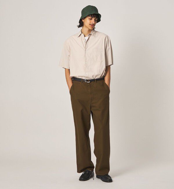 STEVEN ALAN「＜Steven Alan＞ シボチェック レギュラーカラー ショートスリーブ シャツ BOX」|シャツ・ブラウス|