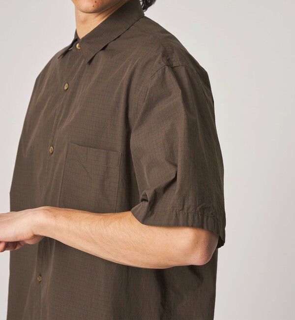 STEVEN ALAN「＜Steven Alan＞ シボチェック レギュラーカラー ショートスリーブ シャツ BOX」|シャツ・ブラウス|