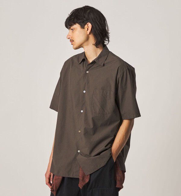 STEVEN ALAN「＜Steven Alan＞ シボチェック レギュラーカラー ショートスリーブ シャツ BOX」|シャツ・ブラウス|