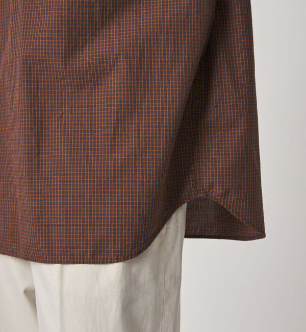 STEVEN ALAN「＜Steven Alan＞ オーガニックコットン チェック ジップ プルオーバー ショートスリーブ シャツ」|シャツ・ブラウス|