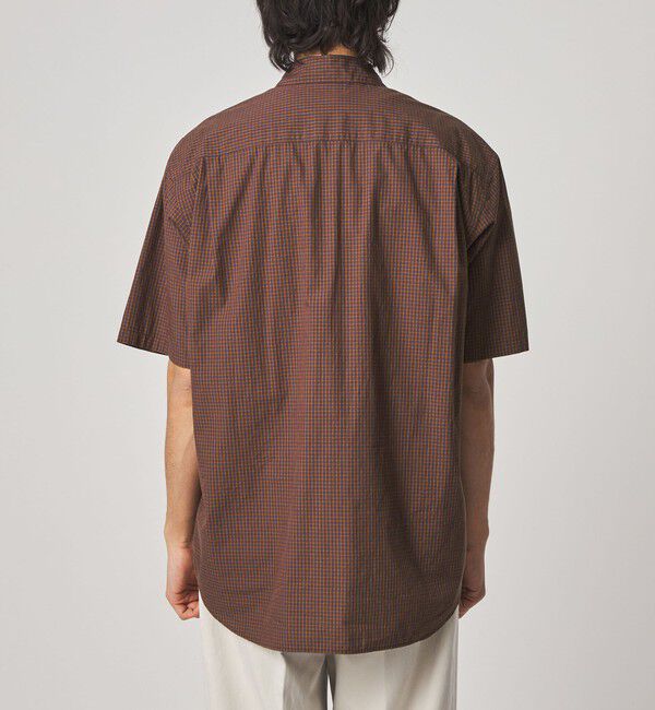 STEVEN ALAN「＜Steven Alan＞ オーガニックコットン チェック ジップ プルオーバー ショートスリーブ シャツ」|シャツ・ブラウス|