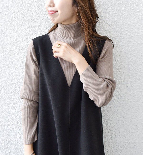 SHIPS any「SHIPS any:〈手洗い可能〉デリケート リブ タートルネック ニット プルオーバー」|ニット・セーター|