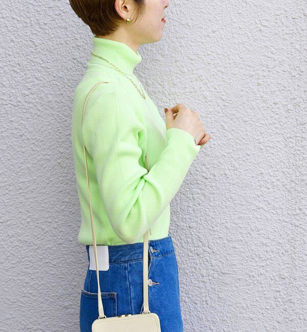 SHIPS any「SHIPS any:〈手洗い可能〉デリケート リブ タートルネック ニット プルオーバー」|ニット・セーター|ライトグリーン